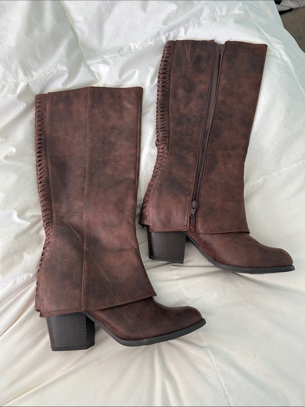 Fergalicious Women's Dark Brown Mid-Calf Heeled Boots